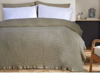 Покрывало пике Lotus Home - Bellia khaki (Турция), 200 х 220 см